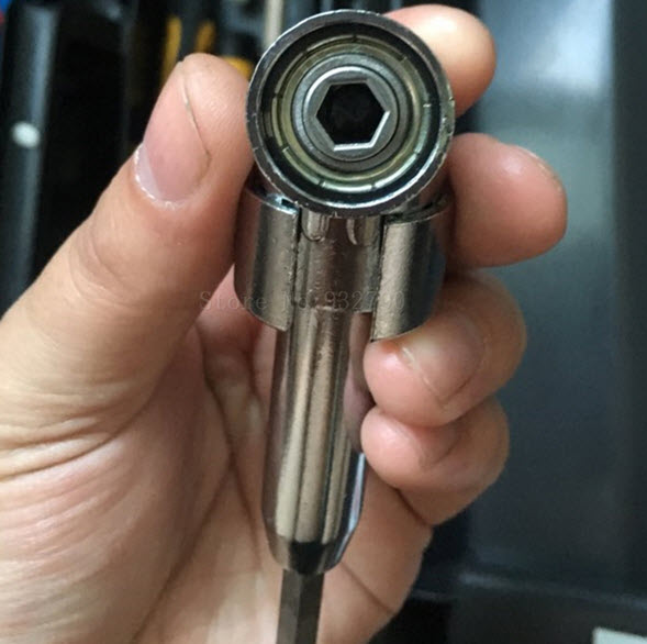 Adjustable 1/4 Hex Shank Angle Driver Screwdriver 105 Degree Magnetic Bit Angle Extension Screw Driver Socket Holder Adapter