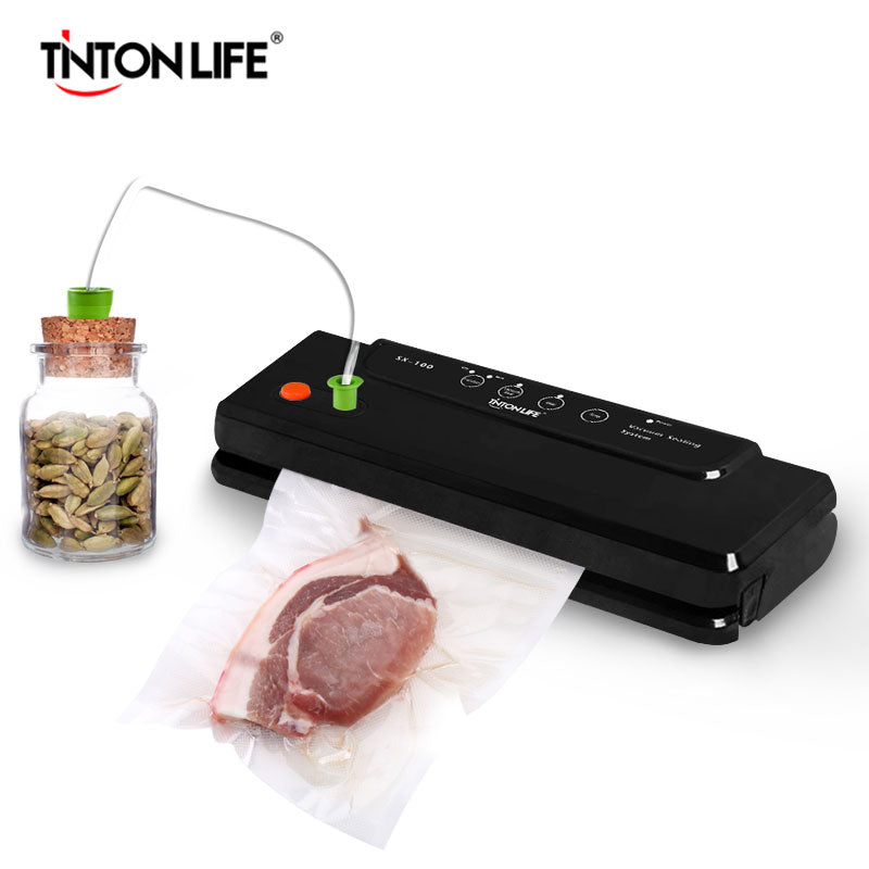 TintonLife Household Multi-function Vacuum Sealer Automatic Vacuum Sealing System Keeps Fresh up to 7x Longer SX-100