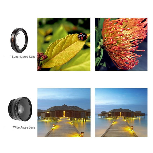 Crouch 3 in 1 Wide Angle Macro Fisheye Lens Kit + Clip Smartphone Mobile Phone lenses Fish Eye for iPhone 6 6s 7Plus Camera L