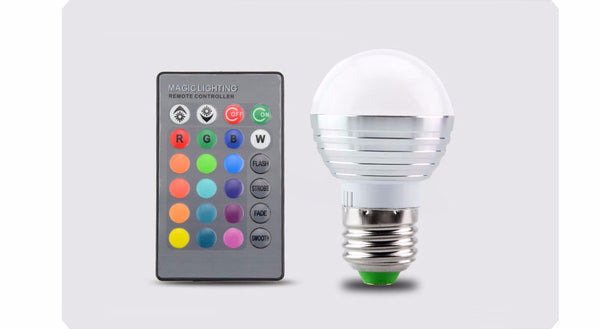 E27 / E14 RGB LED Lamp 5W 7W 110V 220V LED RGB Bulb Light Lamp IR Remote Control 16 Color Change Holiday Party Decor Lampada LED