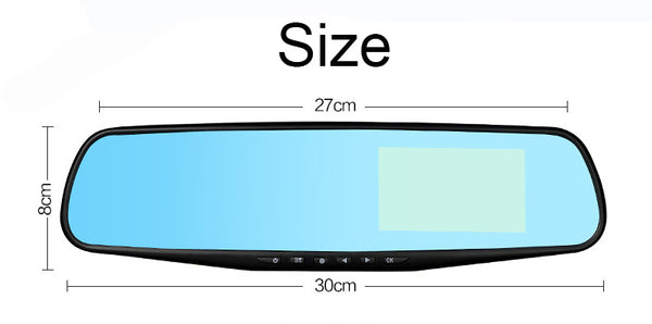 E-ACE Full HD 1080P Car Dvr Camera Auto 4.3 Inch Rearview Mirror Digital Video Recorder Dual Lens Registratory Camcorder