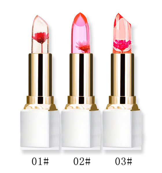 Wholesale Transparent Natural Red Lip Stick Temperature Color Change Long-lasting  Moisturizer Flower Jelly Lipsticks  Makeup