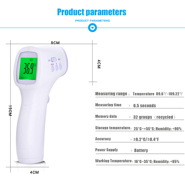 Guucy Infrared Digital Baby Thermometer Forehead Non-contact Infrared LCD Measure Thermometer electronic Adult Body Termometer