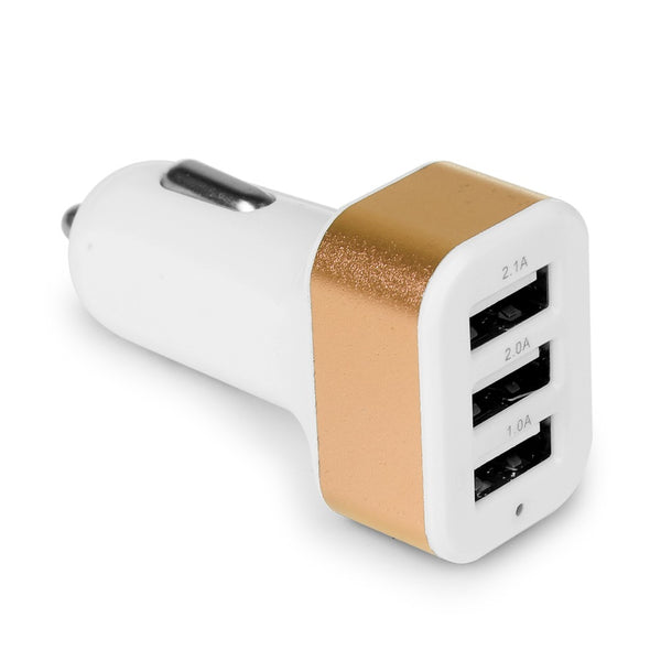 USB Car Charger 3 Port Phone Charger Adapter Socket 2A 2.1A 1A Car Styling USB Charger Universal  For Car-Styling