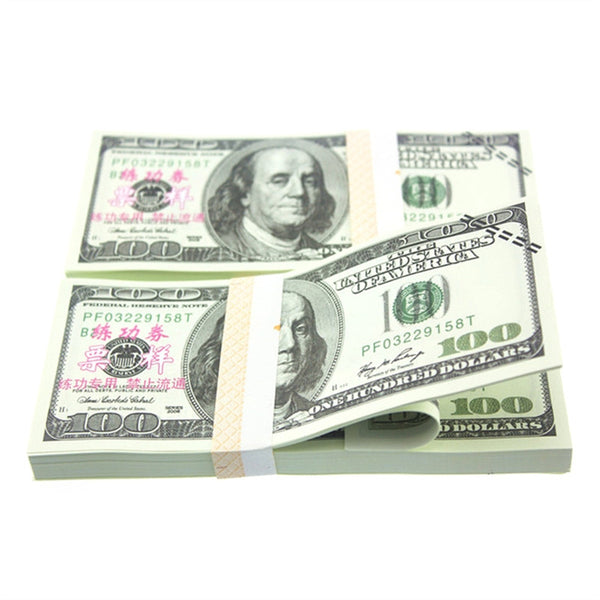 100PCS $100 Dollar Copy Money Fake Money Props Money for Movie TV Videos