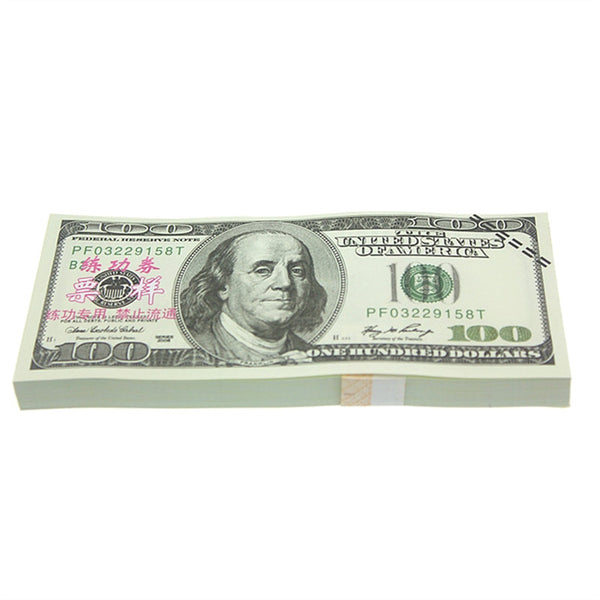 100PCS $100 Dollar Copy Money Fake Money Props Money for Movie TV Videos