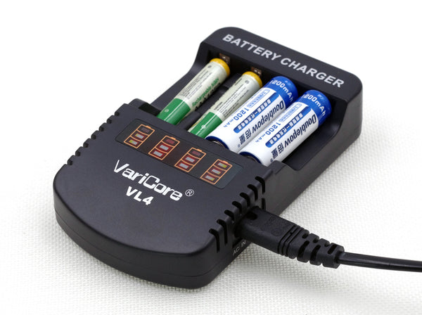 2017 NEW Varicore VL4 Ni-MH charger 1.2V 1.48V 1.5V 9V Ni-MH AA / AAA Battery smart Charger