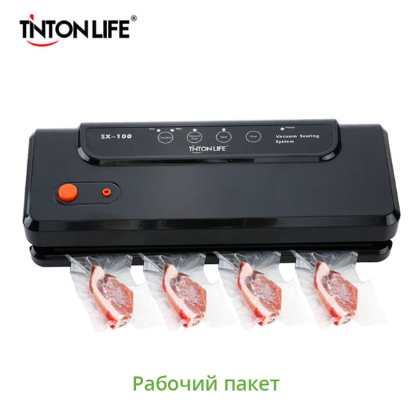 TintonLife Household Multi-function Vacuum Sealer Automatic Vacuum Sealing System Keeps Fresh up to 7x Longer SX-100