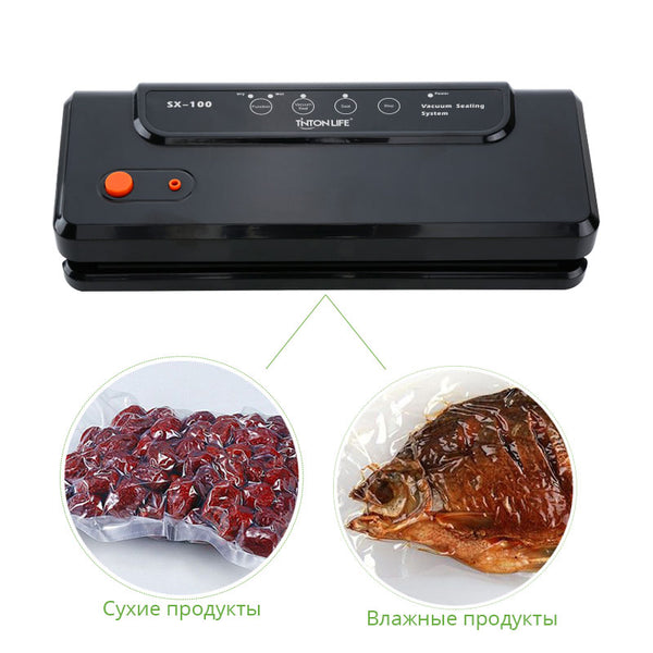 TintonLife Household Multi-function Vacuum Sealer Automatic Vacuum Sealing System Keeps Fresh up to 7x Longer SX-100