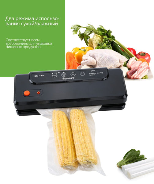 TintonLife Household Multi-function Vacuum Sealer Automatic Vacuum Sealing System Keeps Fresh up to 7x Longer SX-100