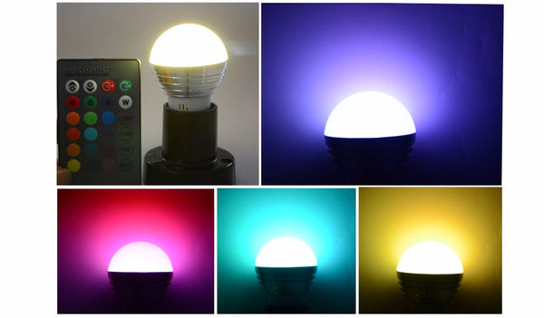 E27 / E14 RGB LED Lamp 5W 7W 110V 220V LED RGB Bulb Light Lamp IR Remote Control 16 Color Change Holiday Party Decor Lampada LED