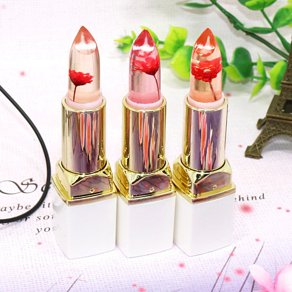 Wholesale Transparent Natural Red Lip Stick Temperature Color Change Long-lasting  Moisturizer Flower Jelly Lipsticks  Makeup